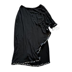 NWT MSK One Shoulder Draped Sequin Dress Size M Formal Glam Modern Gala Luxe